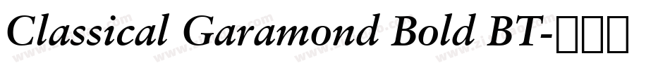 Classical Garamond Bold BT字体转换